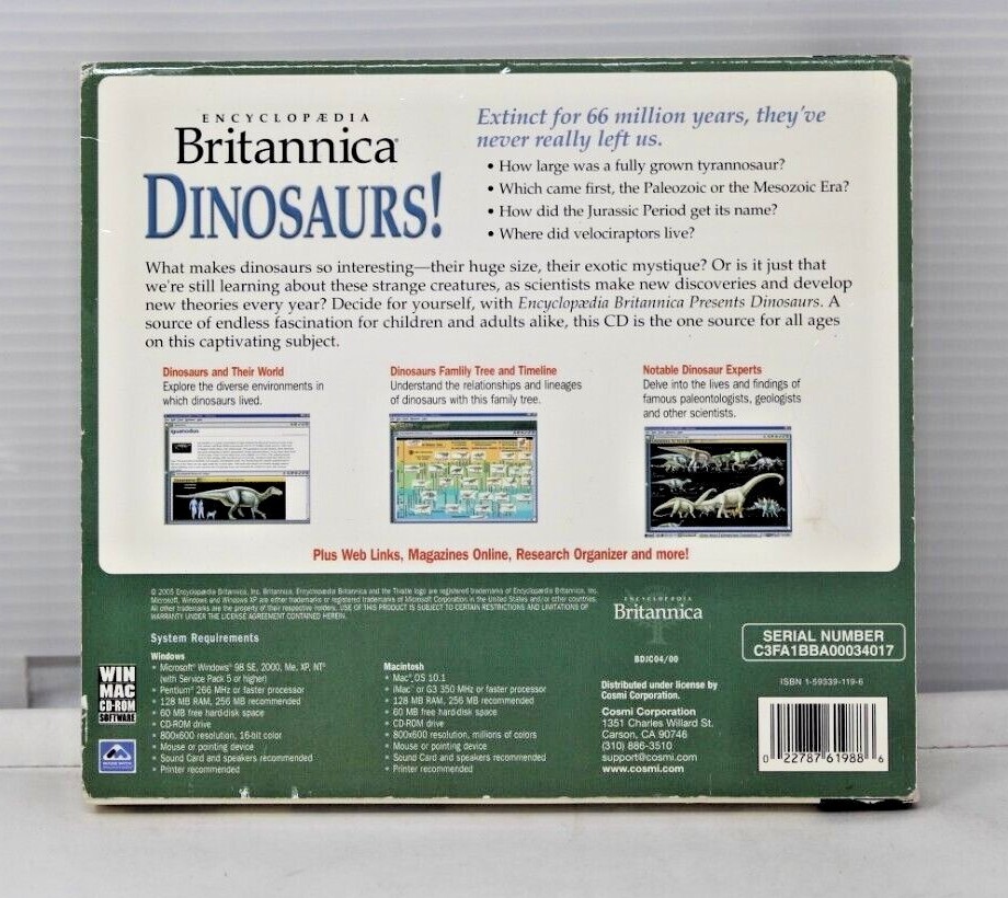 Britannica: Dinosaurs! (CD-ROM) - Used