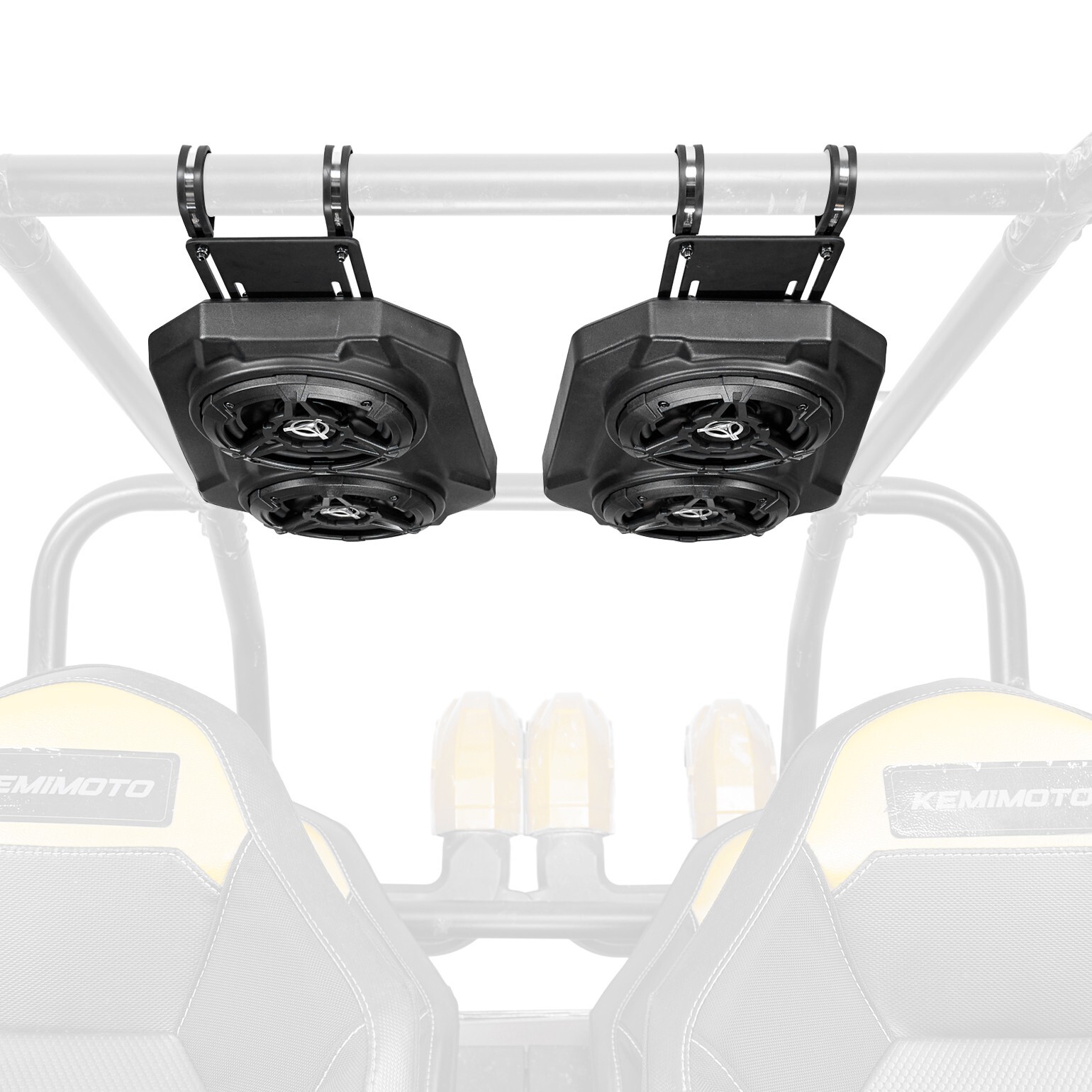 Bluetooth 6.5" 4 Speaker Overhead Stereo UTV Golf Cart Audio Sound Bar System