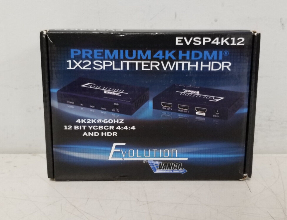 Evolution Vanco EVSP4K12 Ultra High Definition Resolution HDMI 1x2Splitter #J725