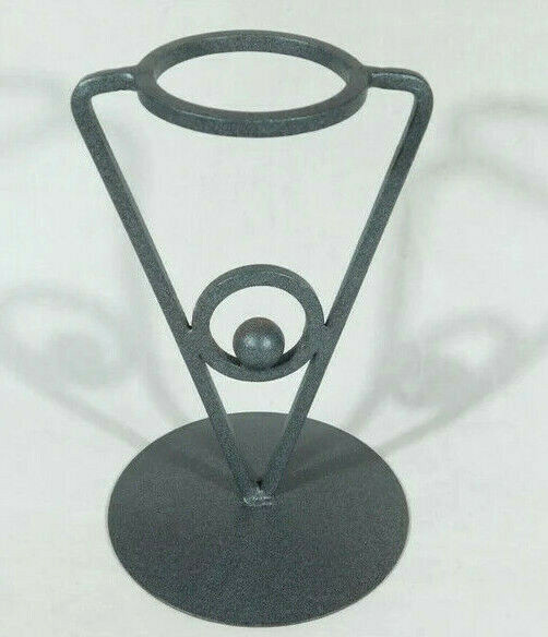 Sphere Display Stand Tall Iron Modern Design Dark Silver