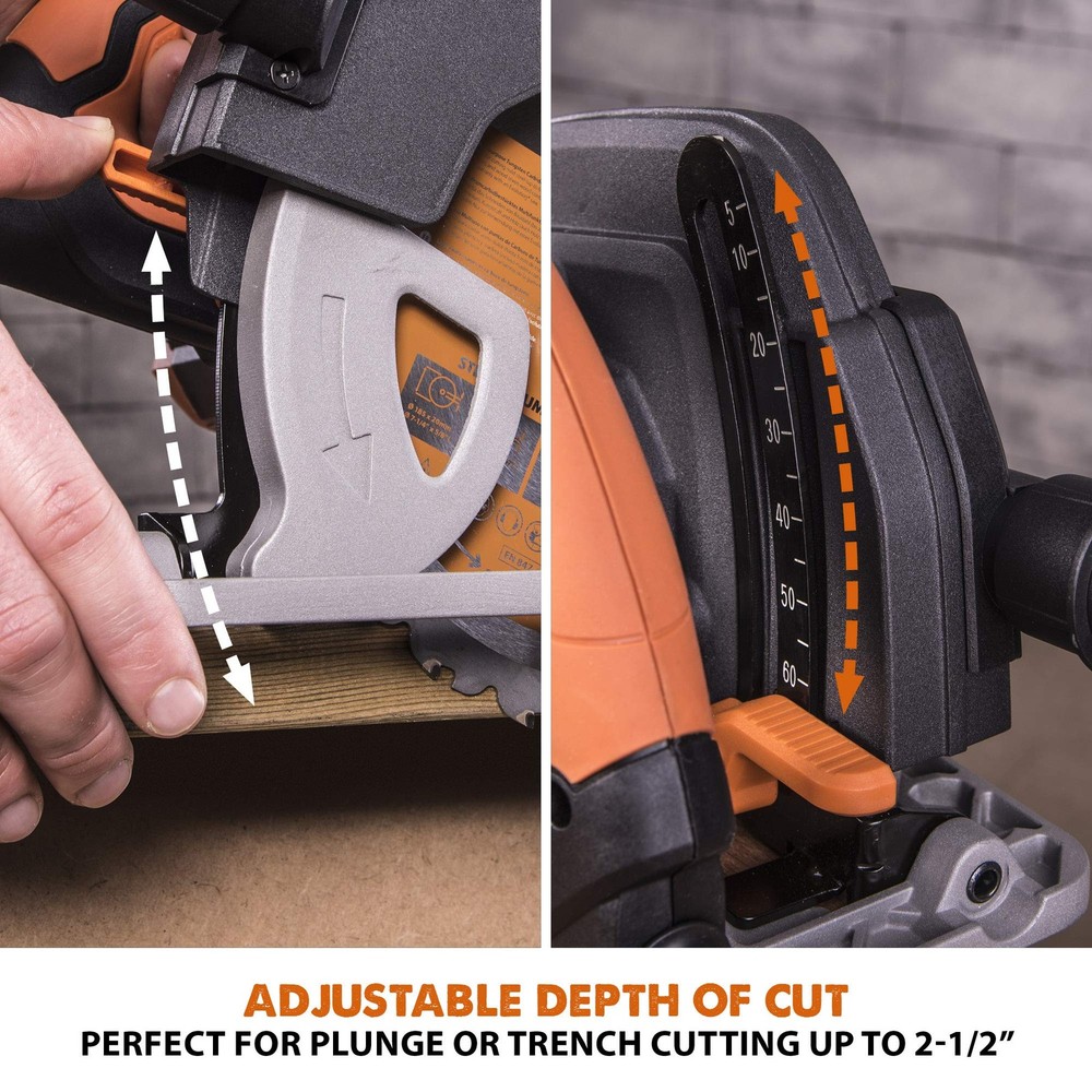 Evolution Power Tools R185CCS 71/4" TCT MultiMaterial Cutting Circular Saw,