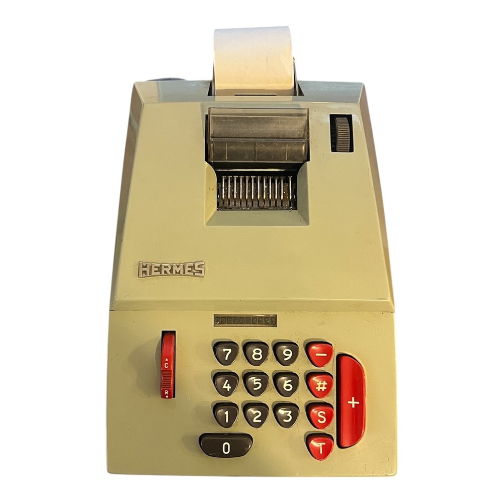Hermes Precisa Model 209-10 Electric Calculator Adding Machine Tested, Works