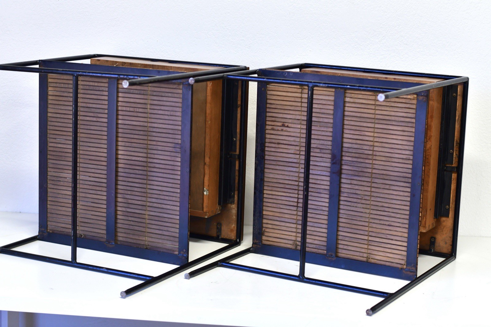 Mid Century Modern Pair of PAUL MCCOBB Wrought Iron PLANNER GROUP End Tables