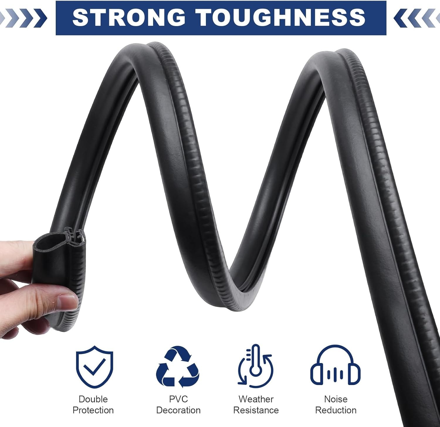 25Ft Automotive Weather Stripping Seal for Noise Reduction & Easy Installation