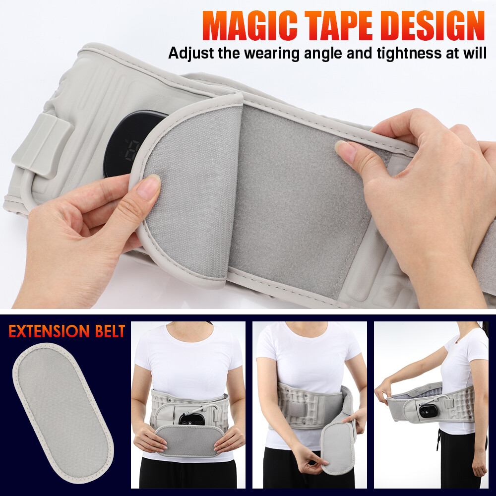 Inflatable Decompression Back Belt with Red Light Heating and Vibration Massager