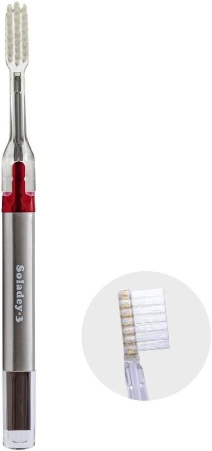 New Soladey 3 Regular Solar Ionic Toothbrush Red Shiken