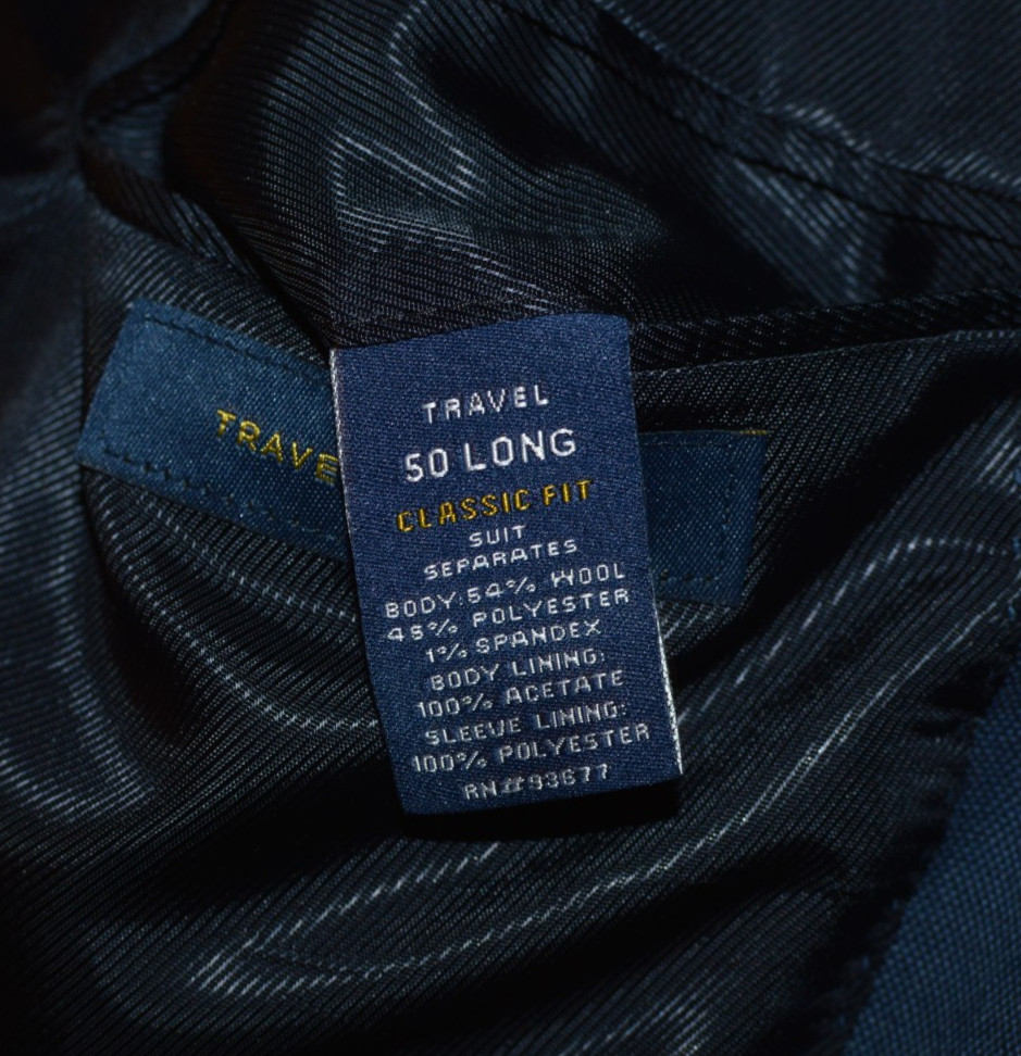 Llike New (2Pc Suit 50L 50 Long L) STAFFORD Blue Wool Travel Suit 46x29.5