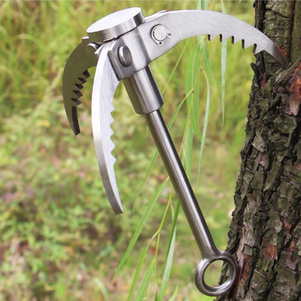 TRIWONDER Grappling Hook Gravity Rock Climbing Hooks Folding Claws Stainless ...