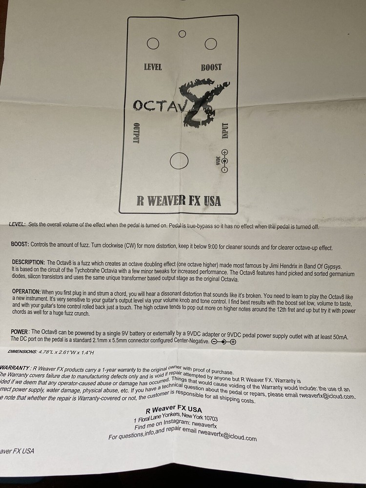 R Weaver FX Octav8 GREAT