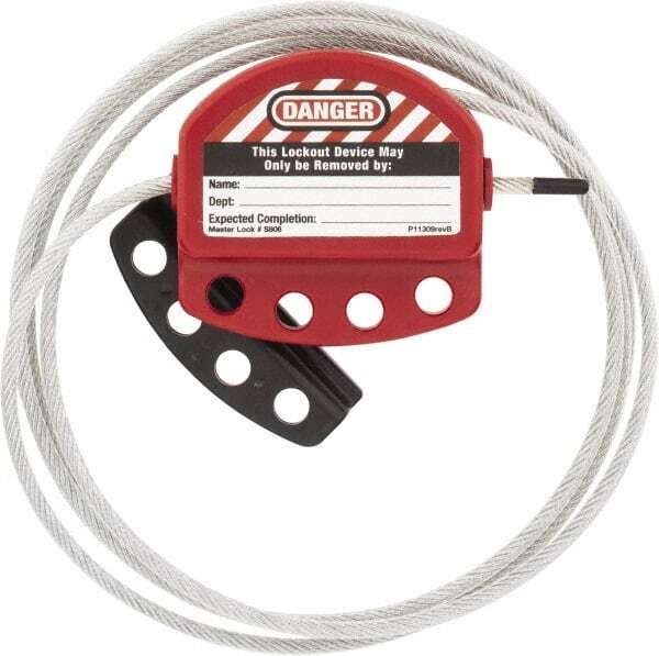 Master Lock Steel 6 Foot Cable Lockout: 4 Lockout Points