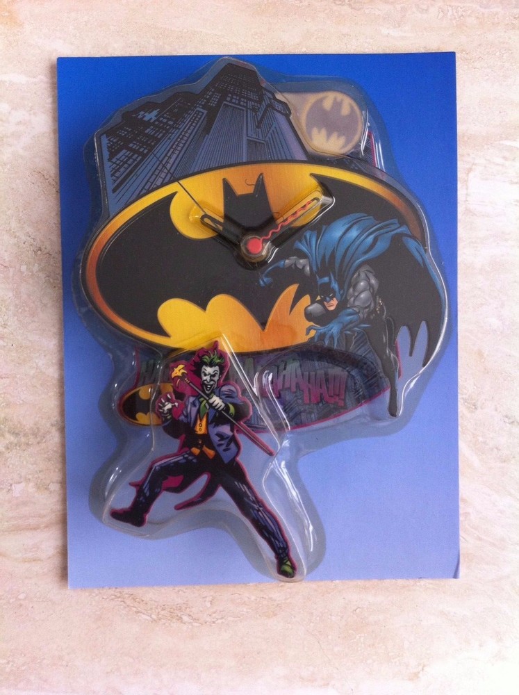 DC COMICS BATMAN & JOKER PENDULUM WALL CLOCK - NEW IN ORIGINAL PACKAGING