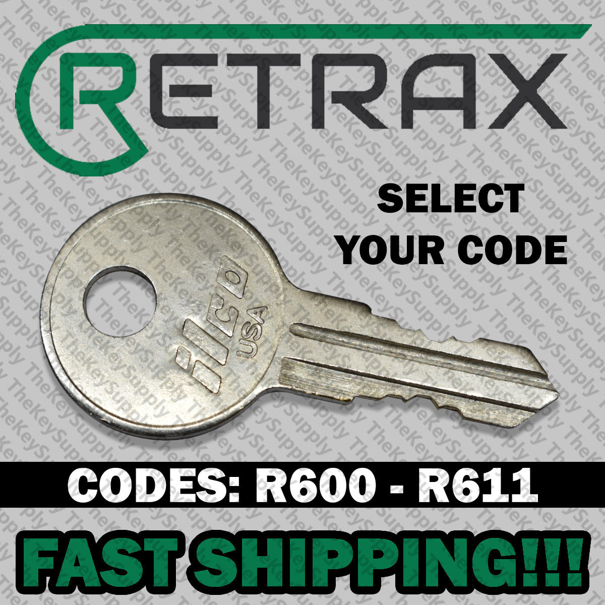 Retrax Truck Bed Tonneau Cover Replacement Key Cut to Code R600-R611