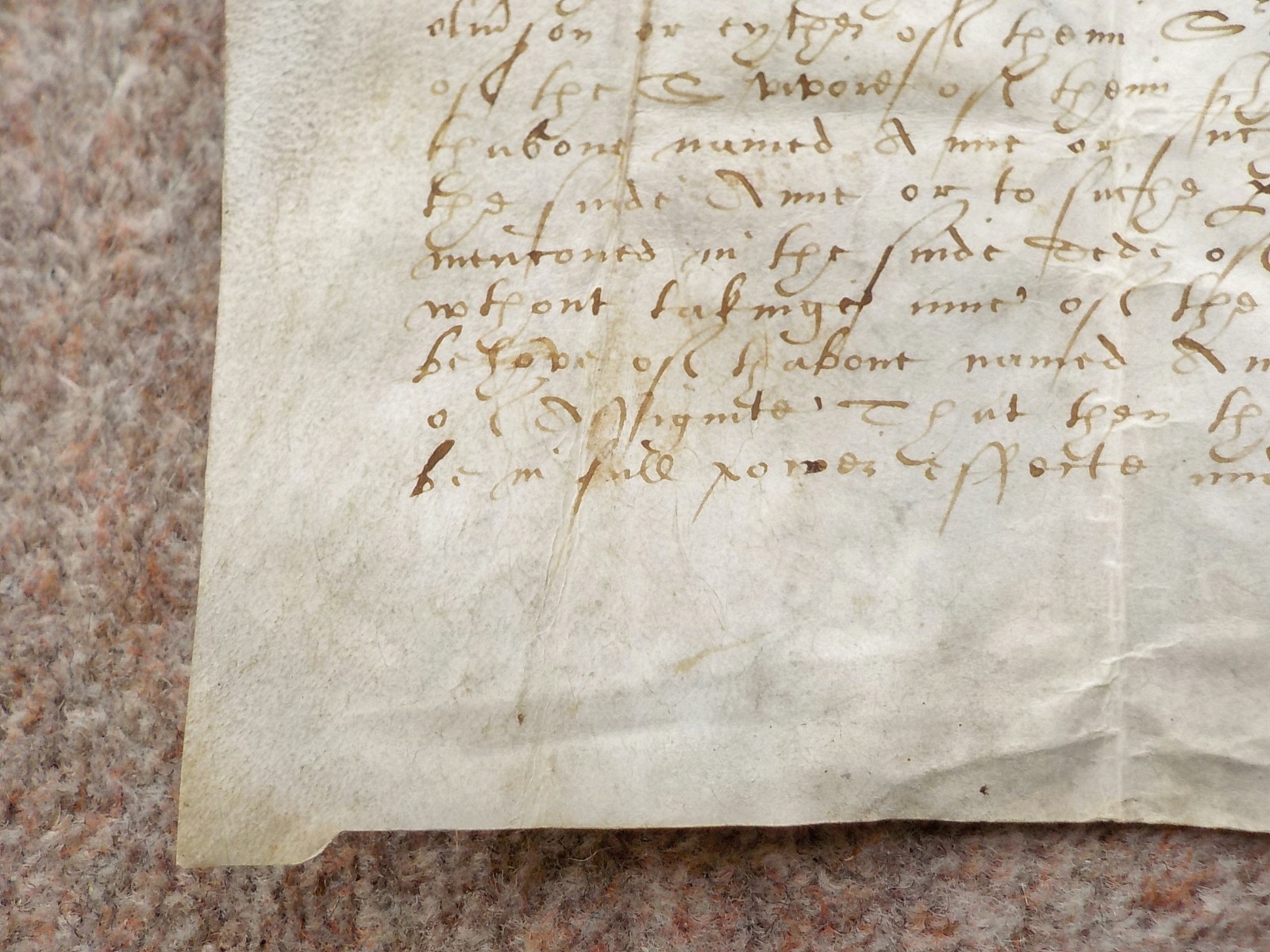 1589 Lancashire Hindley 16th century Vellum Deed Document Latin English