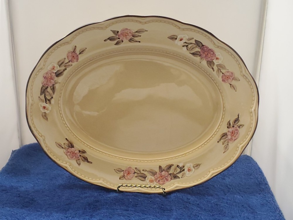 Franciscan Rosette 13" Oval Serving Platter