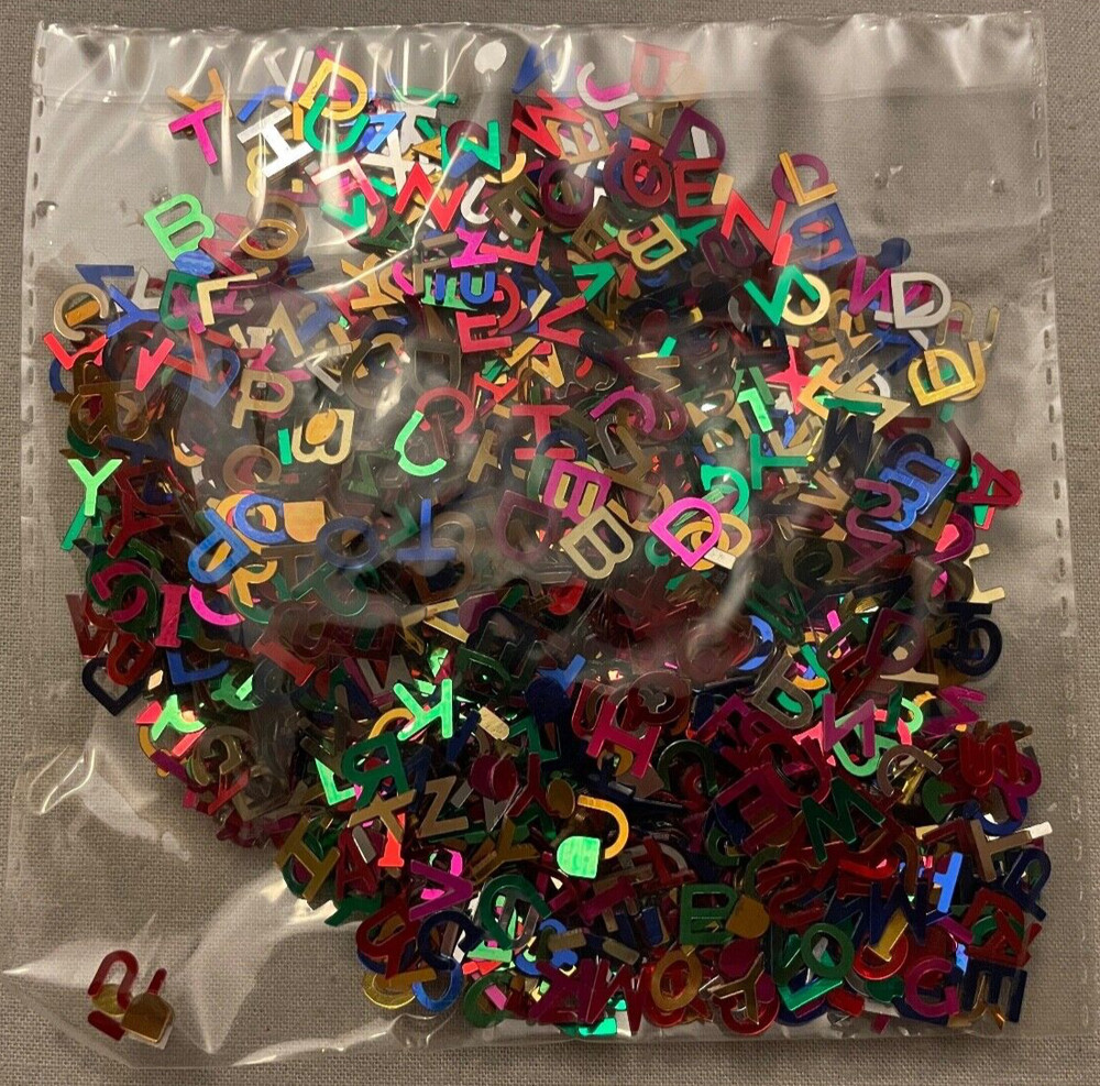 CONFETTI LETTERS, 2 PACKAGES - ALPHABET