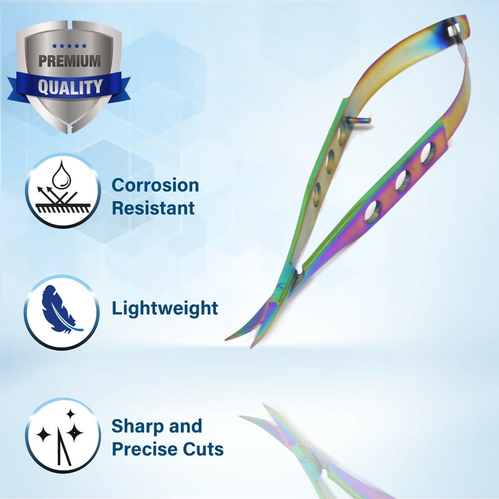 CASTROVIEJO Stitch MicroSurgical Scissors Sharp/Sharp 4.5"Curved Premium Quality