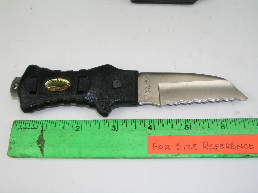 Dive Knife & Scabbard, Thresher 420 Stainless
