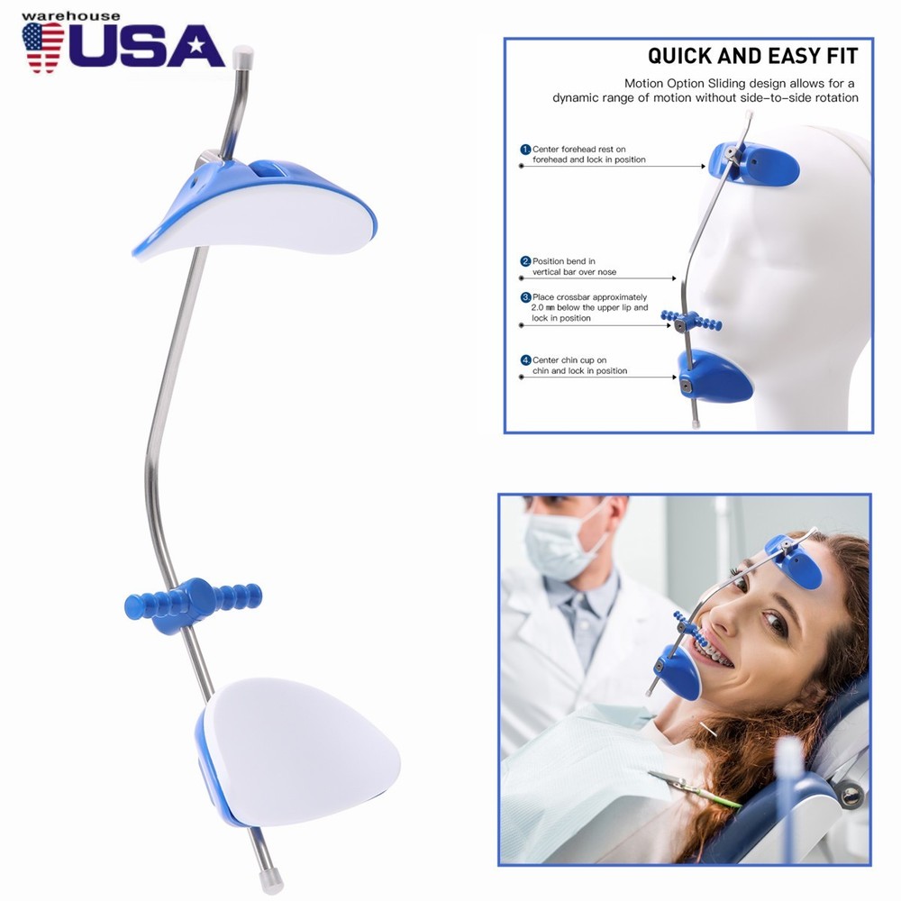 Dental Orthodontic Adjustable Reverse Pull Headgear Facial Mascara Blue