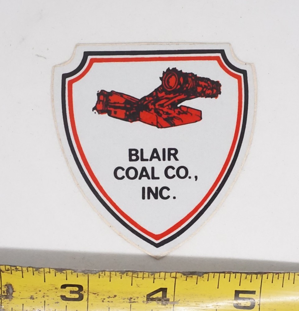 Blair Coal Co. Decal Sticker Mining Coal Mining Shield Logo