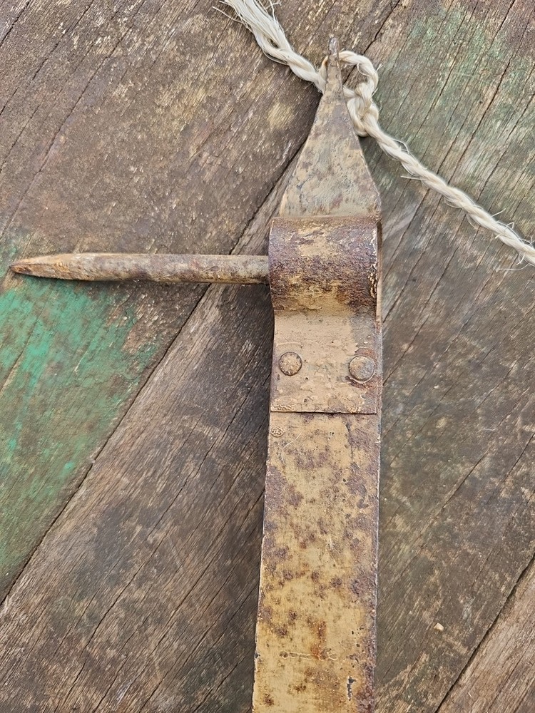 Antique Bell Door Spring Pull Brass With Wall Spike