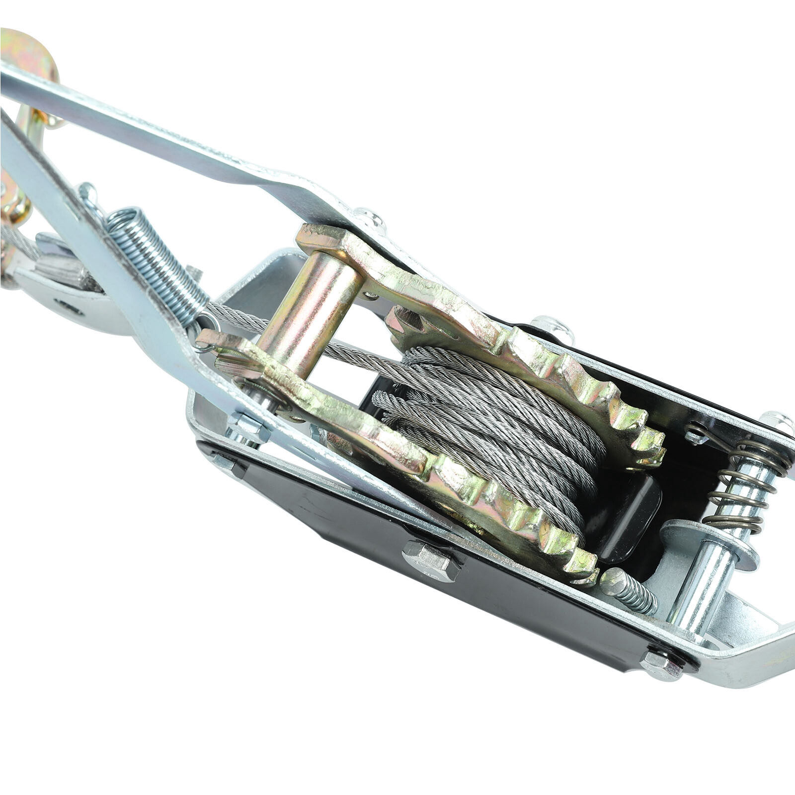 5 Ton Hand Puller Heavy Duty Winch Pull Hoist Come Along Cable 3 Hooks 2 Gear US