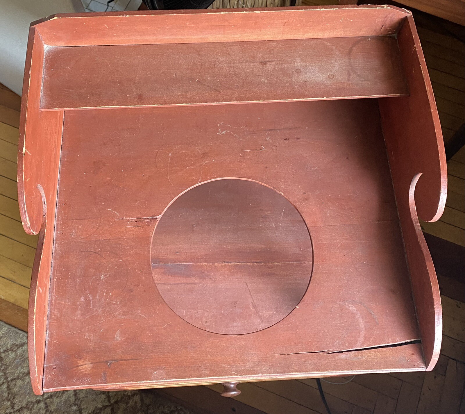 Antique Washstand w Birdseye Maple Drawer 19th Century Sheraton Style Classical