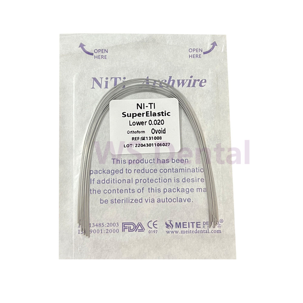 Dental Orthodontic Arch Wires Super Elastic Niti Round 012 014 016 018 020 Ovoid