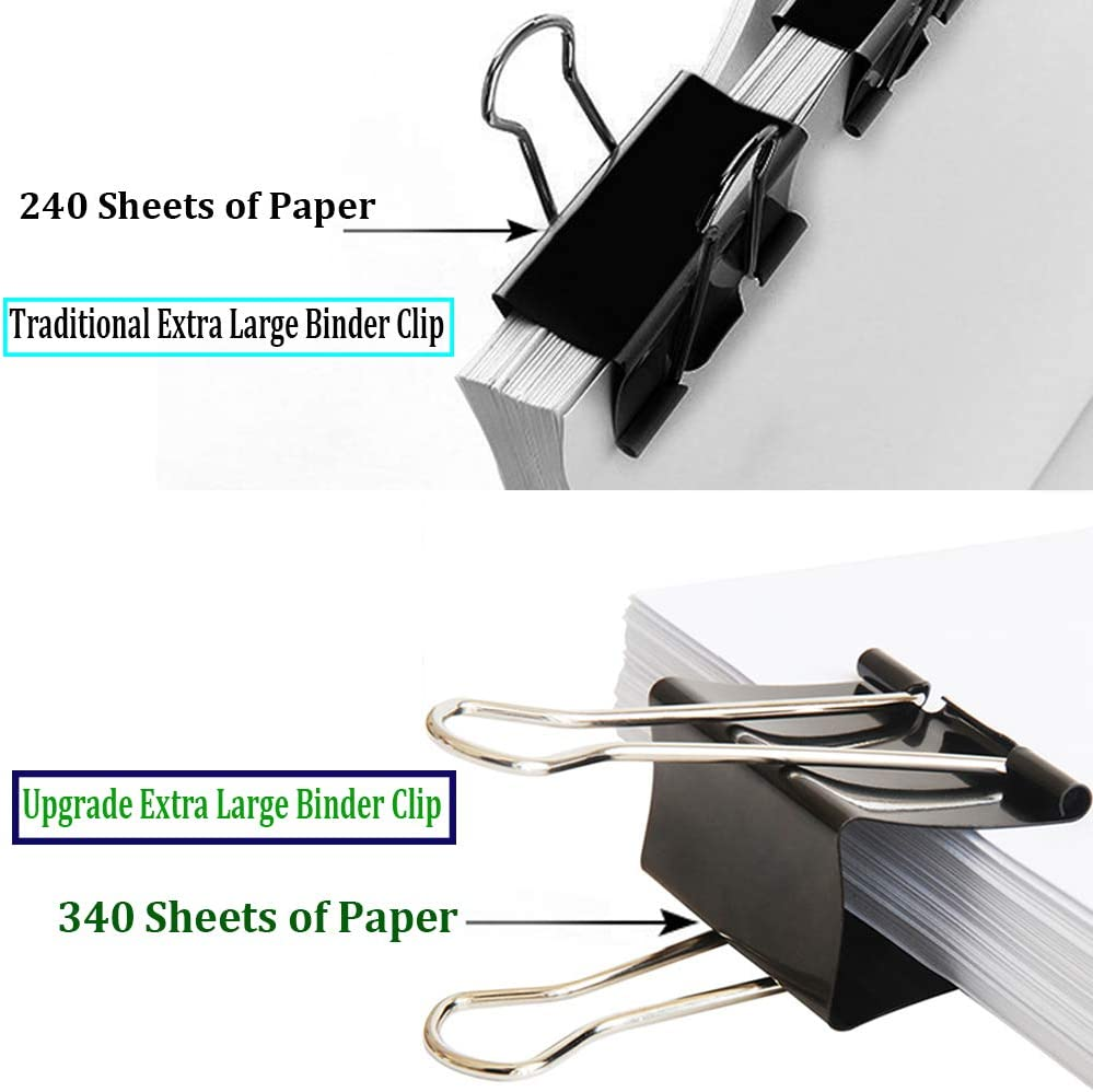 Extra Large Binder Clips 2.4 ″ Width for Office -1.3 Inch Capacity 8 Pcs