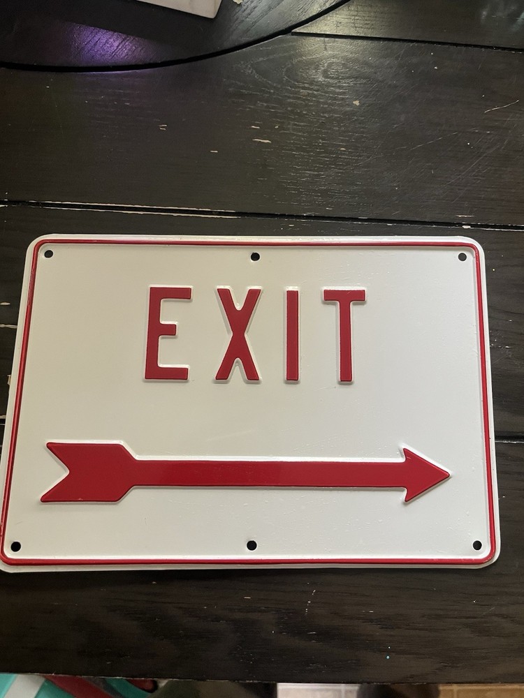 Vintage Metal Exit Sign