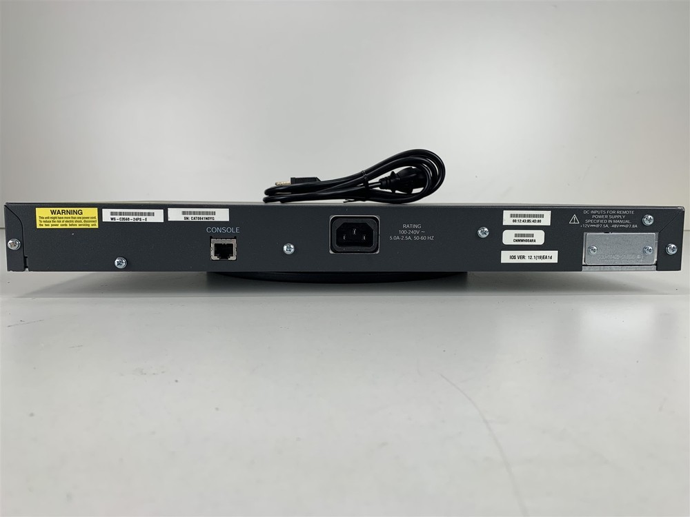 Cisco Catalyst (WS-C3560-24PS-E) PoE 24-Port Rack-Mountable Ethernet Switch