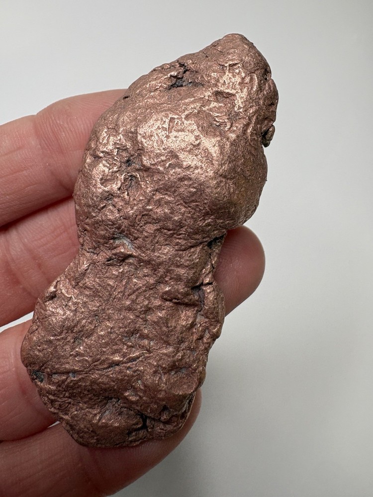 Pure Native Michigan Solid Copper Nugget Specimen Keweenaw Peninsula Mineral