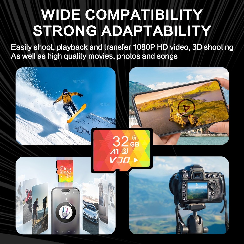 32GB Micro SD Card 3 Pack microSDHC UHS-I Flash Memory Card for Camera