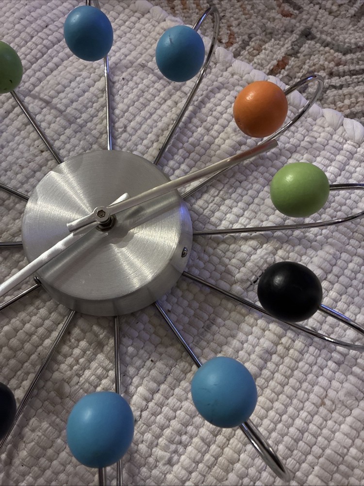 Atomic Wall Clock Multicolored Nelson style Ball Clock