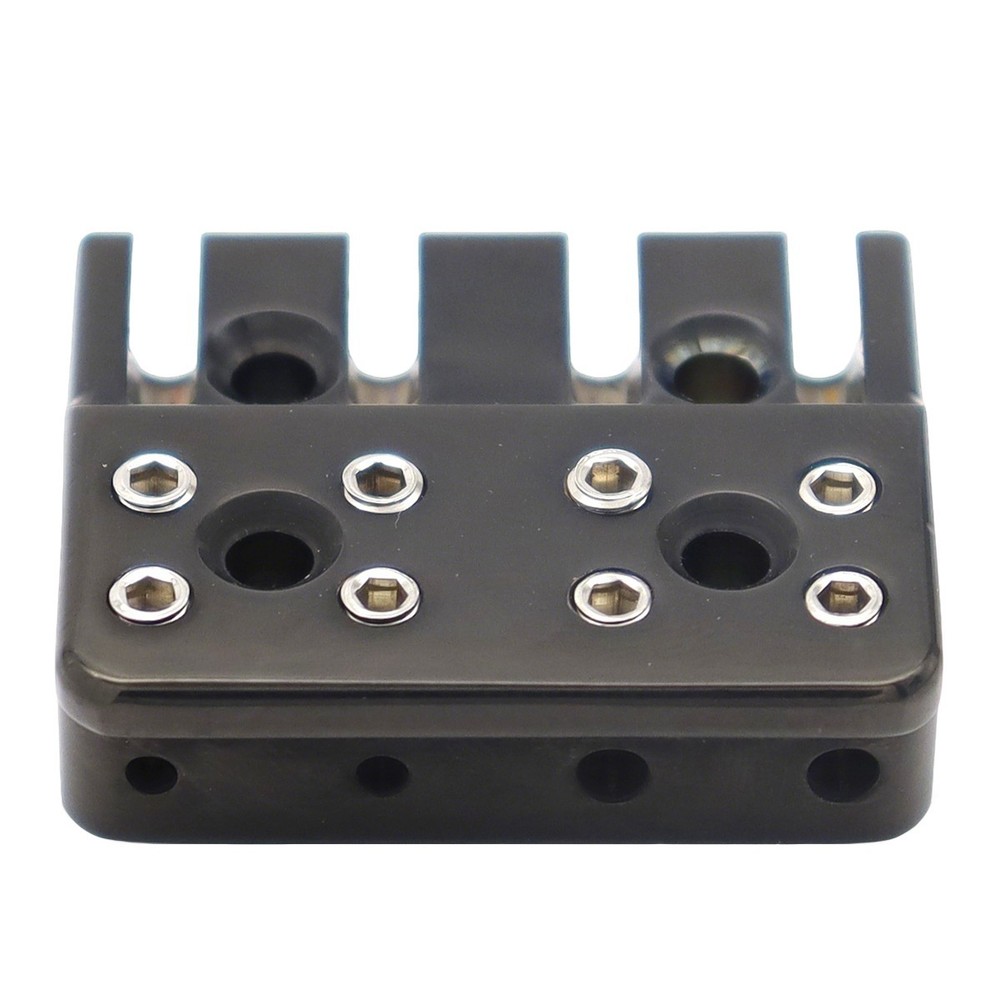 Brass 4 String Bass Bridge String Locks Headless Bass String Locking Black