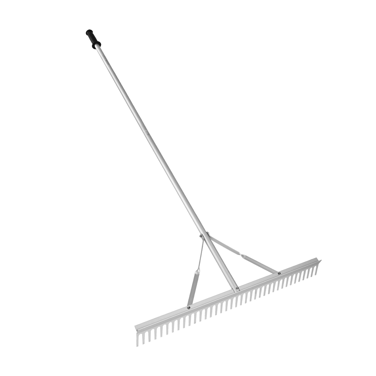 VEVOR Landscape Rake 36" Head Aluminum Landscape Rake 75" Adjustable Handle