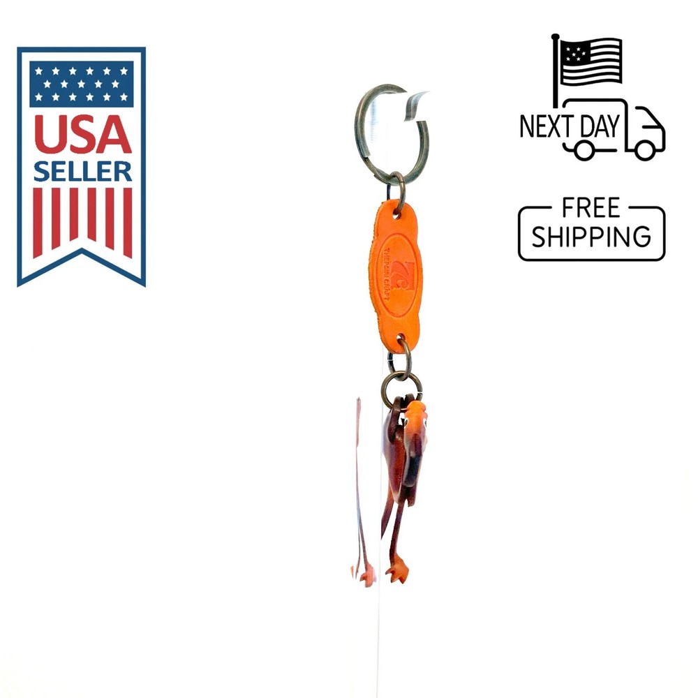Flamingo Handmade Leather Keyring