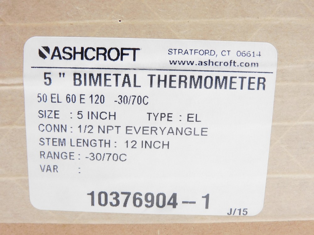 ASHCROFT 50EL60E120 -30/70C NSMP