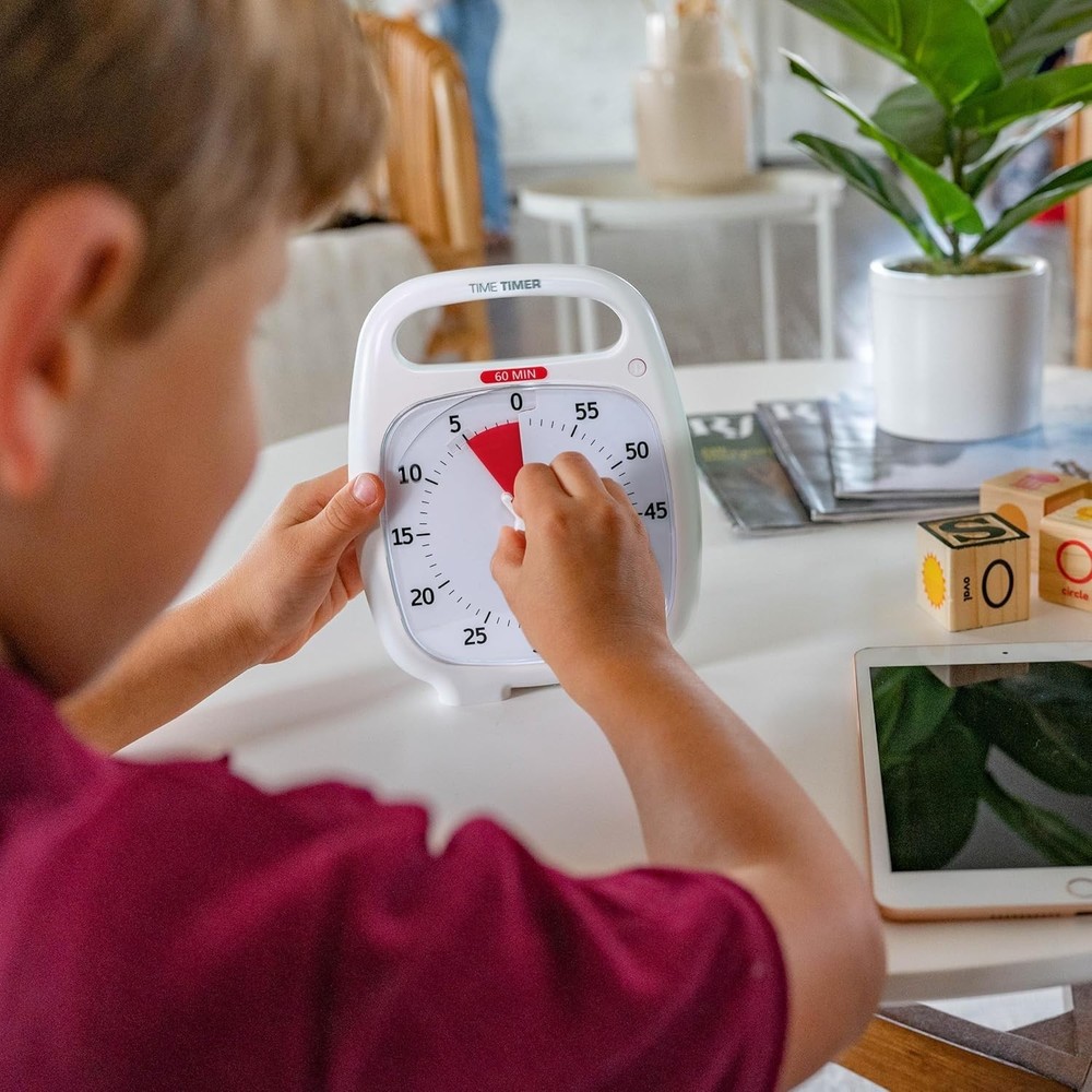 PLUS 60 Minute Desk Visual Timer — Countdown Timer with Portable Handle for C...