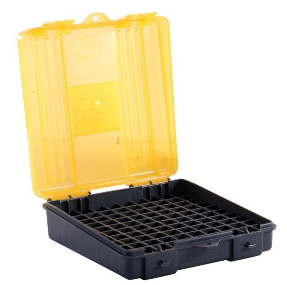 Plano 100-Count Handgun Ammo Box, Dark Gray, Lockable One Size, Multi