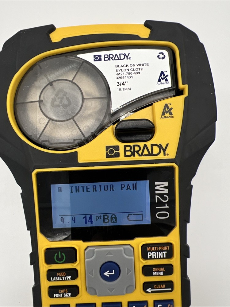 Brady M210 Handheld Label Maker Printer Wall Charger Missing Great Condition