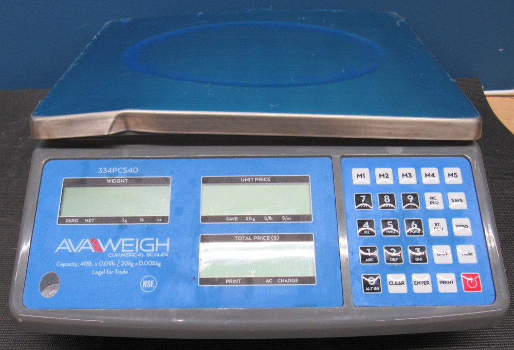 AvaWeigh PCS40 40 lb. Digital Price Computing Scale DAMAGED