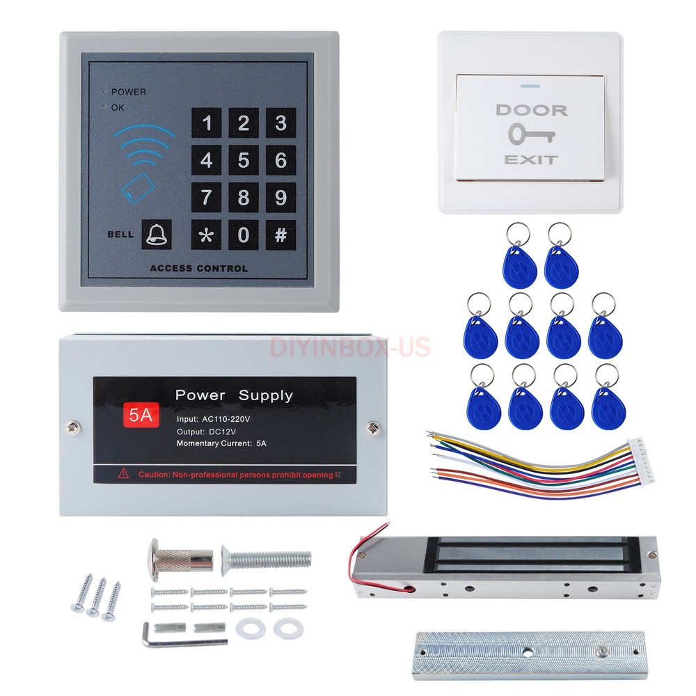 RFID Door Entry Security Access Control System Kit Set Magnetic Electronic Lock