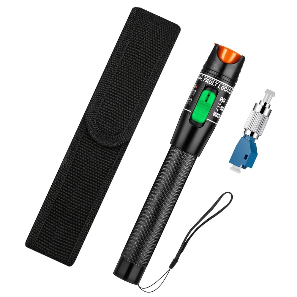 Advanced Battery-Powered Fiber Optic Cable Tester with Multi-Interface Adapter