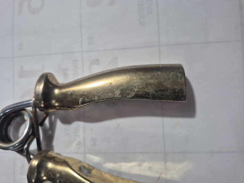 Vintage Solid Brass Exercise Hand Grip Hand Strengthen Exercise Gripper Spring