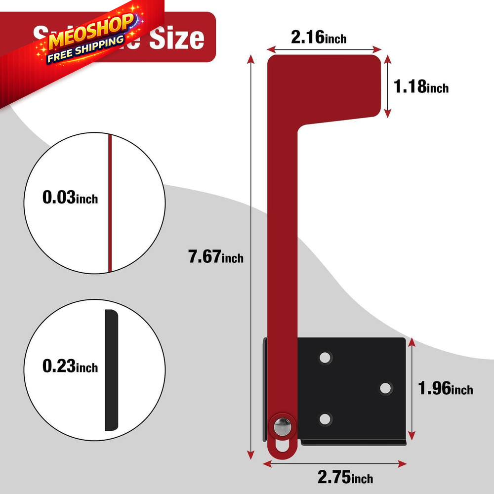 Merear Mailbox Flag Replacement Kit, Galvanized Steel for Mailbox, Red