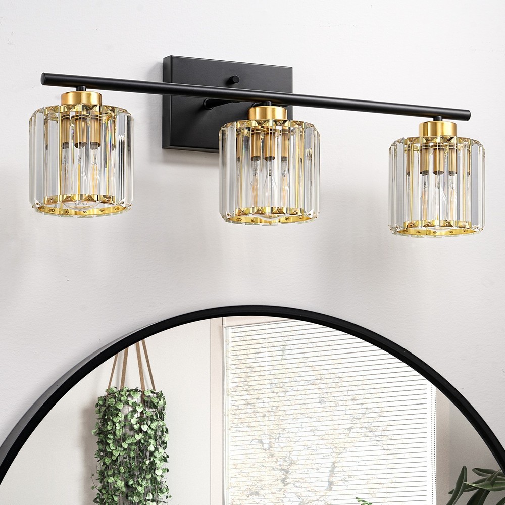 EDISHINE 3-light 24'' Bathroom Dimmable Vanity Light, E26/Medium (Standard)