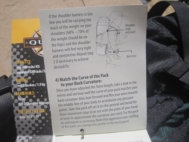 Quest Trailblazer Backpacking Backpack