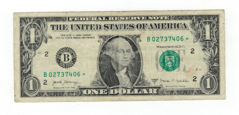2017 Dollar Bill Star Note 02737406*