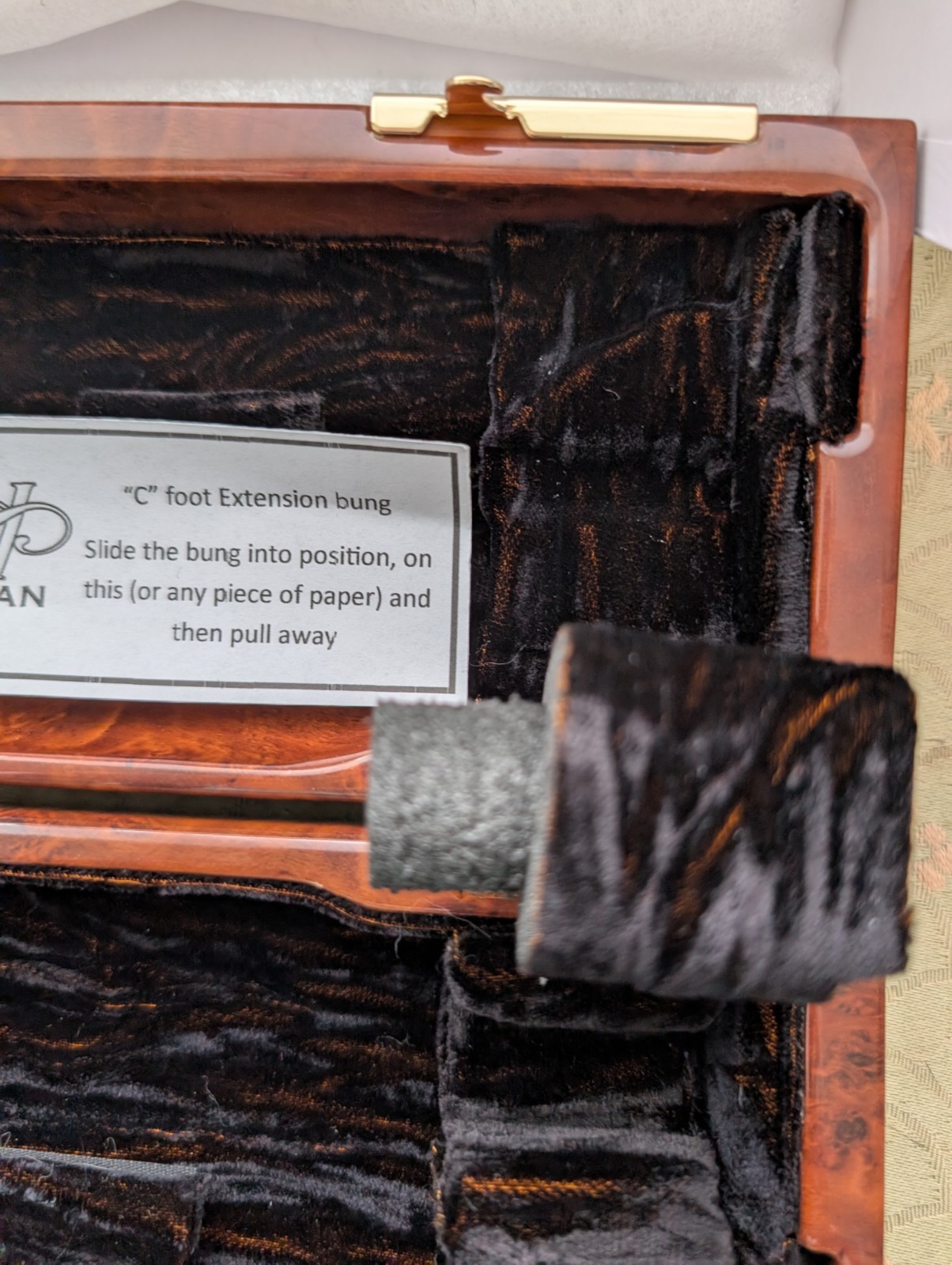 Wiseman Of London Flute Case. Burr Wood. C/B Foot W/Box