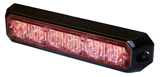 H22890041 MS6 Mini LED Lighthead, 12/24 VDC, 5 Flashing Patterns Red